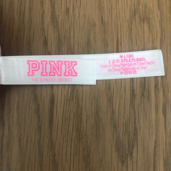 Victoria’s Secret pink lace bralette bra size medium padded pushup hot - Picture 4 of 5